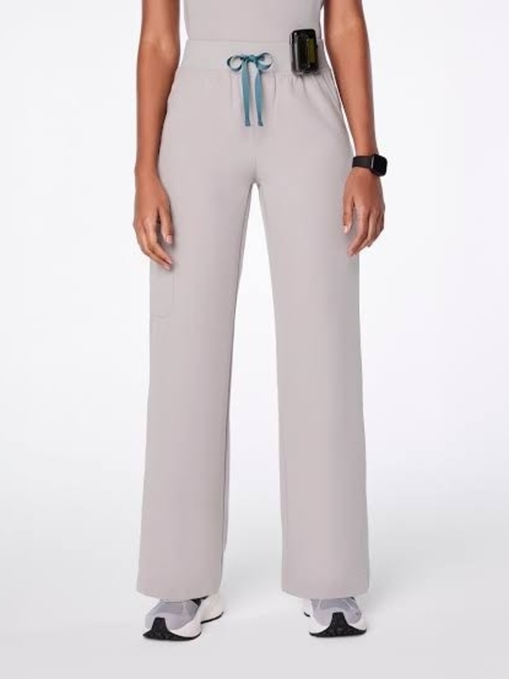 (FLAW) Figs Slate Isabel High-Rise Wide-Leg Scrub Pant